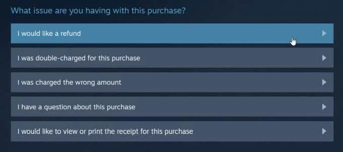 Comment rembourser un jeu sur Steam
