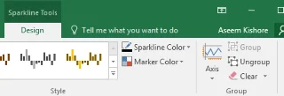 Cara menggunakan Sparklines dalam Excel