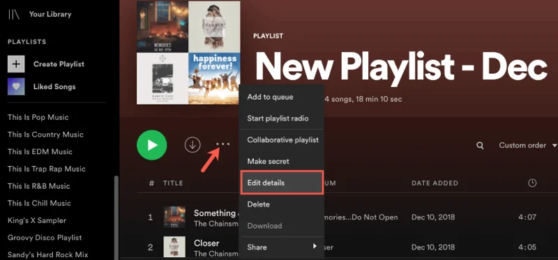 Spotify 재생 목록 표지 사진을 사용자 지정하는 방법