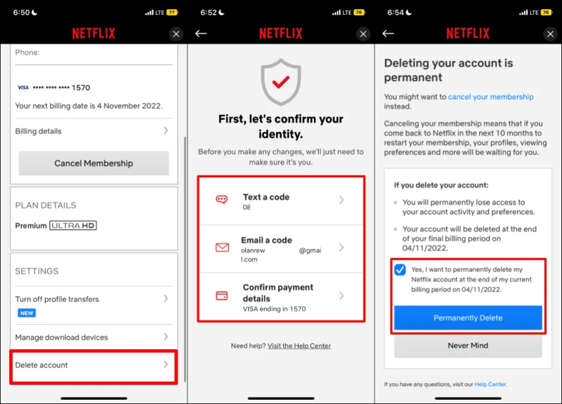 Netflix 계정을 삭제하는 방법