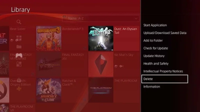 Comment désinstaller des jeux sur PS4