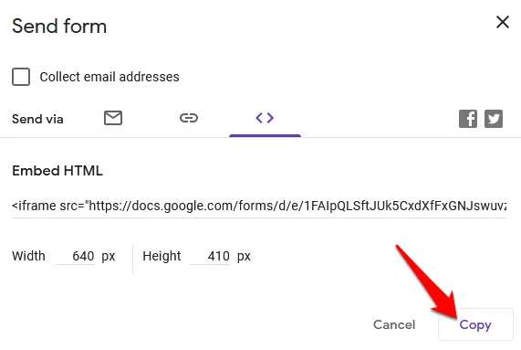 Cara Membenamkan Borang Google di Tapak Web Anda