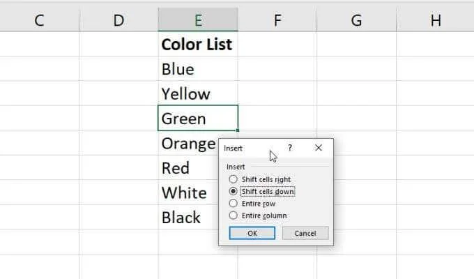 Cara Membuat Senarai Jatuh Bawah dalam Excel