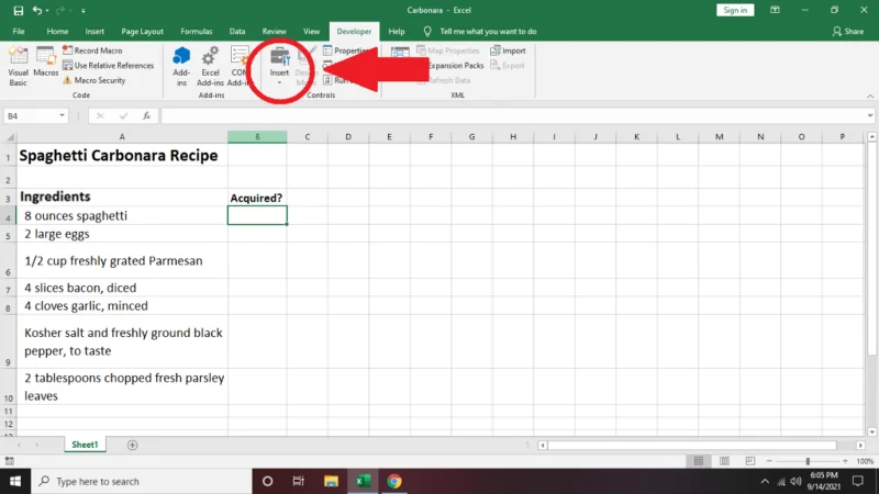 Cara Membuat Senarai Semak dalam Excel