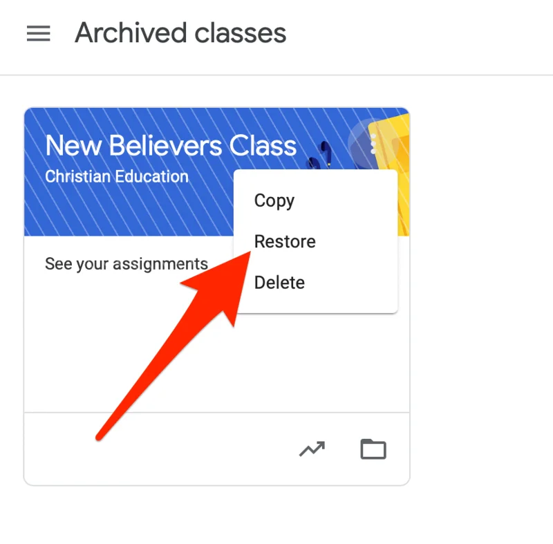 Cara Mengarkib atau Memadam Bilik Darjah Google