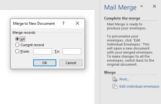 So verwenden Sie den Seriendruck in Word zum Erstellen von Briefen, Etiketten und Umschlägen