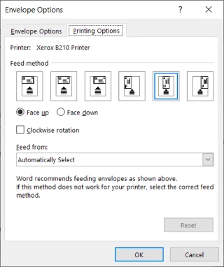 Cara Mencetak pada Sampul Surat dalam Microsoft Word