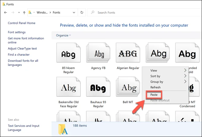 Cum se instalează fonturi pe Windows 10