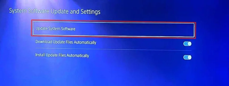 Mise à jour du système PS5