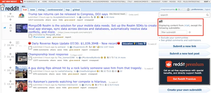 Cum să blocați subreddit-urile din lista dvs. r/all