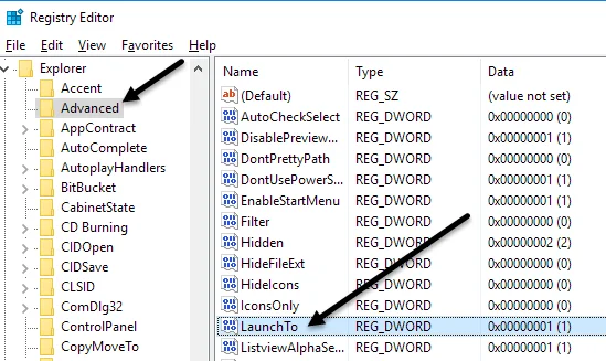 Setați folderul implicit când deschideți Explorer în Windows 10