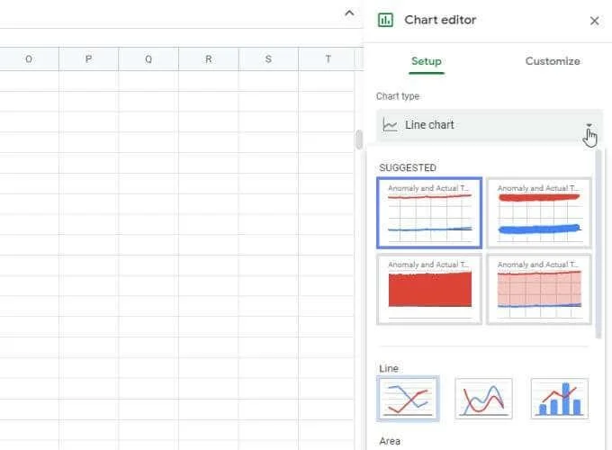 Cum să faci un grafic linie în Foi de calcul Google