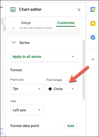 Cum să faci un grafic de dispersie în Foi de calcul Google