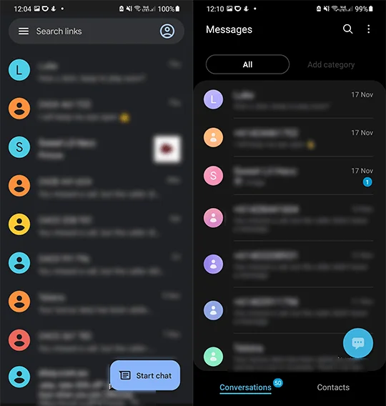 Google Messages vs Samsung Messages: Perbezaan dan Persamaan