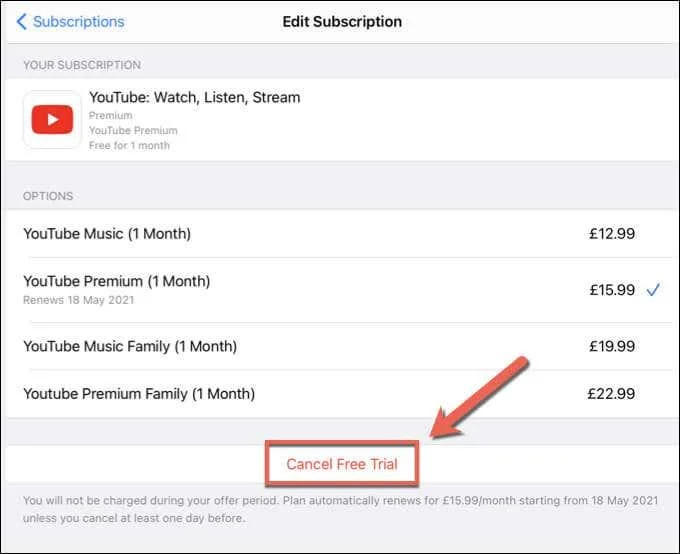 Cara Membatalkan atau Menjeda Langganan YouTube Premium