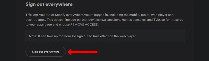 Déconnexion sur tous les appareils