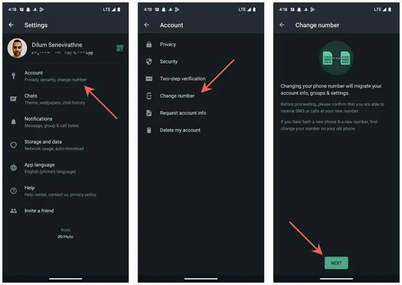 Cum să găsiți și să vă schimbați numărul de telefon WhatsApp