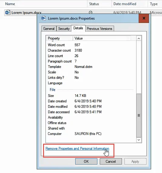Cara Memadam Metadata Peribadi sepenuhnya daripada Dokumen Microsoft Office