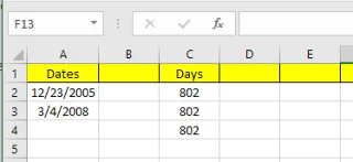 Cara Menolak Tarikh dalam Excel