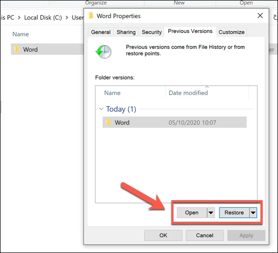 Comment restaurer des versions précédentes de fichiers dans Windows 10