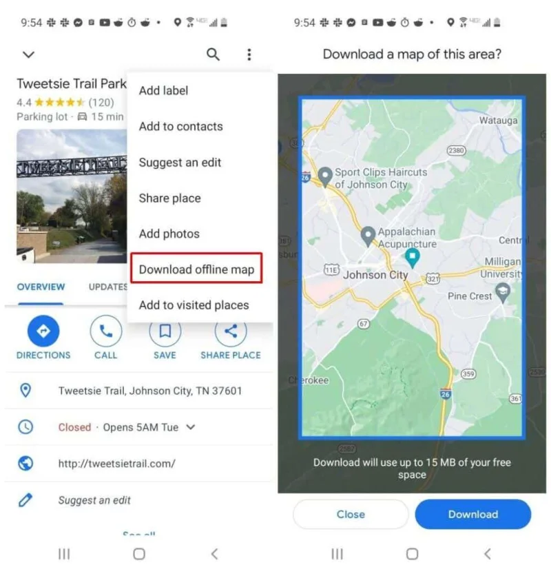 Cara Muat Turun Peta pada Peta Google untuk Paparan Luar Talian