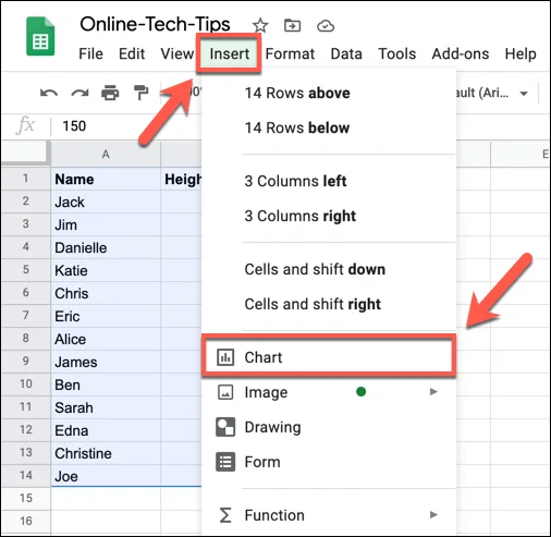 Cum să faci un grafic de dispersie în Foi de calcul Google