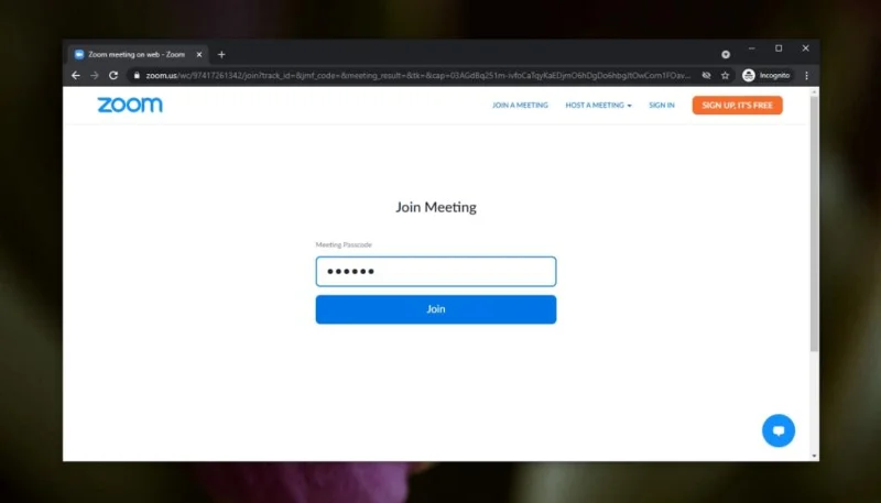 Cara bergabung ke rapat Zoom: login dengan kata sandi