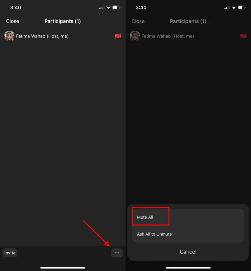 Cara: Membisukan Zoom peserta rapat, audio, dan mikrofon