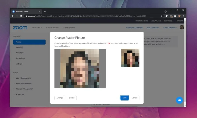 Cara menampilkan gambar di rapat Zoom
