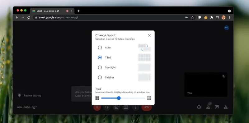 Cara memperbaiki tampilan kisi Google Meet tidak berfungsi