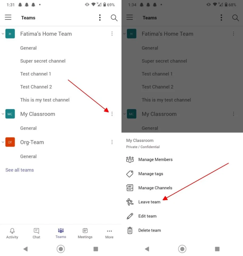 Cara keluar dari Tim Microsoft