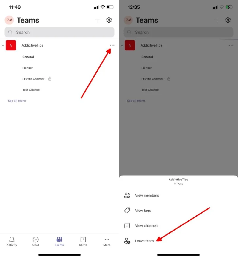 Cara keluar dari Tim Microsoft