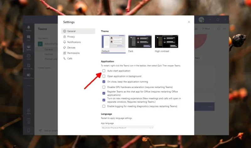 Cara menonaktifkan Microsoft Teams di Startup, untuk anggota tim