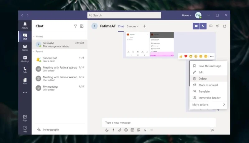 Cara menghapus obrolan di Microsoft Teams