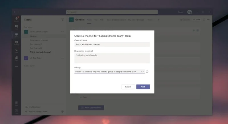 Cara membuat saluran Microsoft Teams