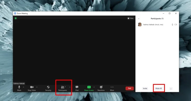 Cara: Membisukan Zoom peserta rapat, audio, dan mikrofon