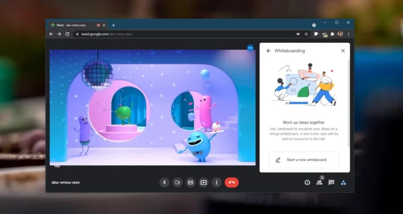 Cara menggunakan Google Meet Whiteboard dalam rapat