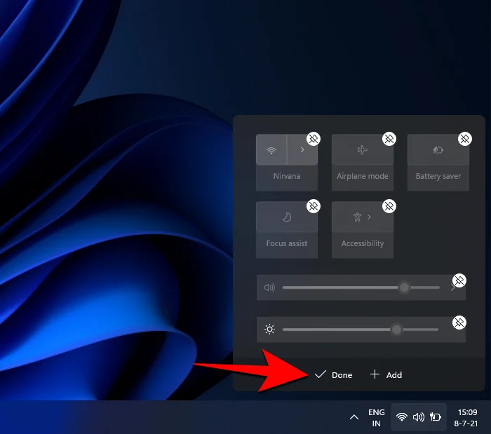 Windows 11 관리 센터에서 바로 가기를 추가, 제거 또는 변경하는 방법