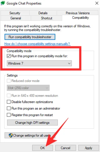Windows 11 호환성 설정