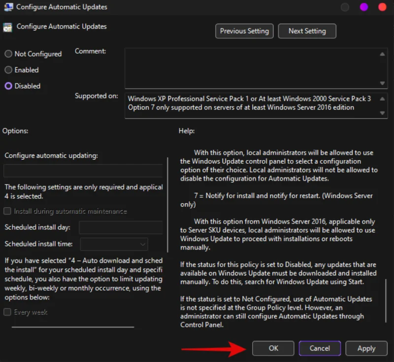 GPO를 사용하여 Windows 11 업데이트를 차단하는 방법