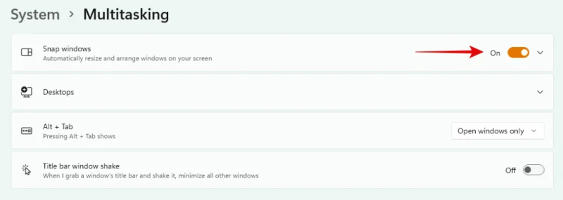 Windows 11 스냅 레이아웃이 작동하지 않습니까?  수정 방법은 다음과 같습니다.