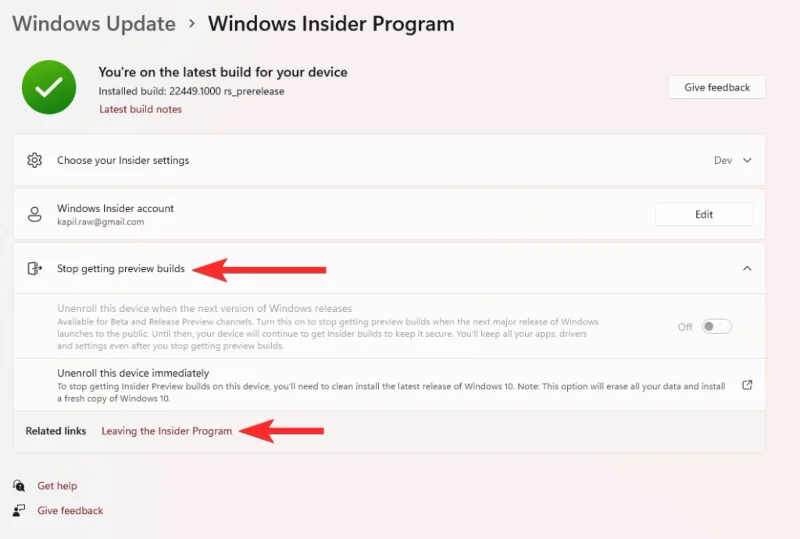 Windows 11에서 Windows 참가자 프로그램 옵션이 회색으로 표시되는 이유는 무엇입니까?  어떻게 고치는 지