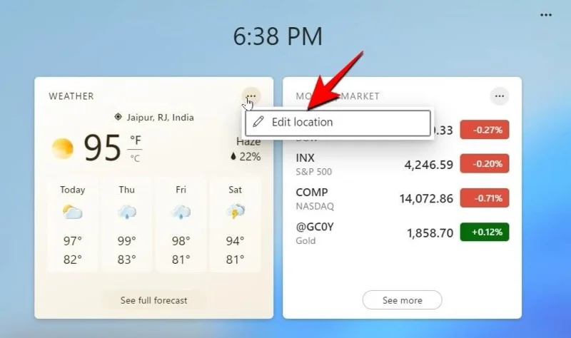 Windows 11: 날씨 척도를 화씨에서 섭씨로 변경하거나 그 반대로 변경하는 방법