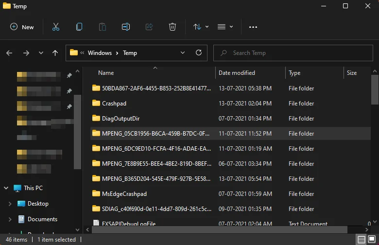 Windows 11에서 임시 파일을 삭제하는 방법