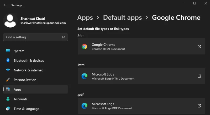 Windows 11에서 Chrome을 기본 브라우저로 설정하는 방법