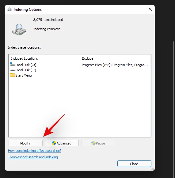 Windows 11에서 Windows 검색 높은 CPU 또는 디스크 사용량을 수정하는 방법