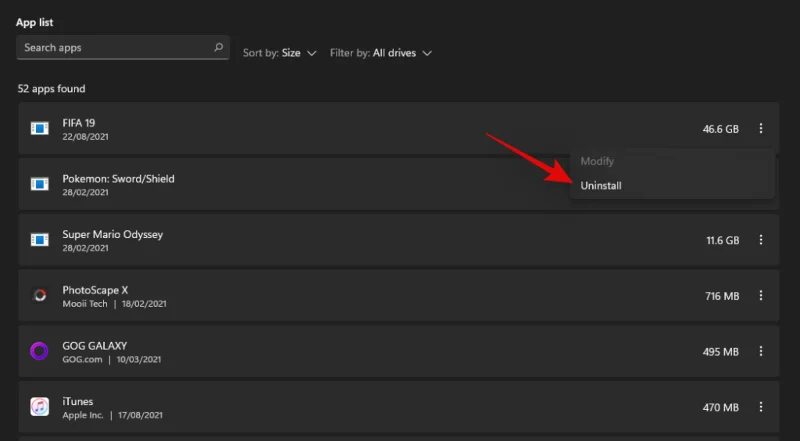 Windows 11에서 공간을 지우는 방법