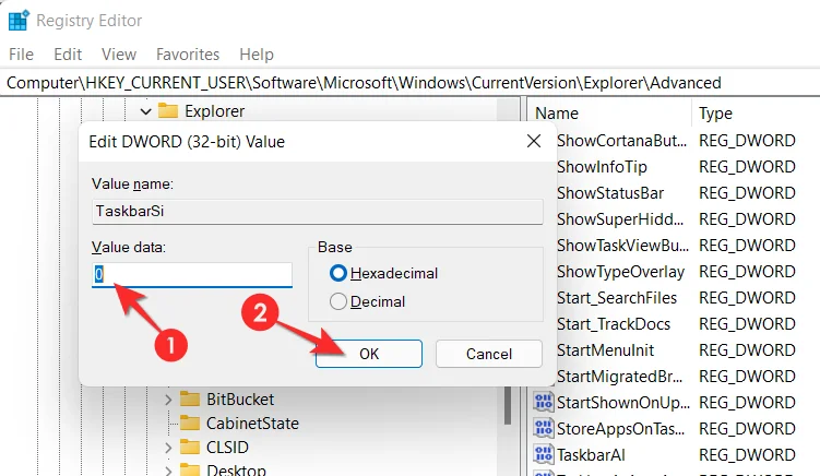 Windows 11에서 작업 표시줄을 더 작게 또는 크게 만드는 방법