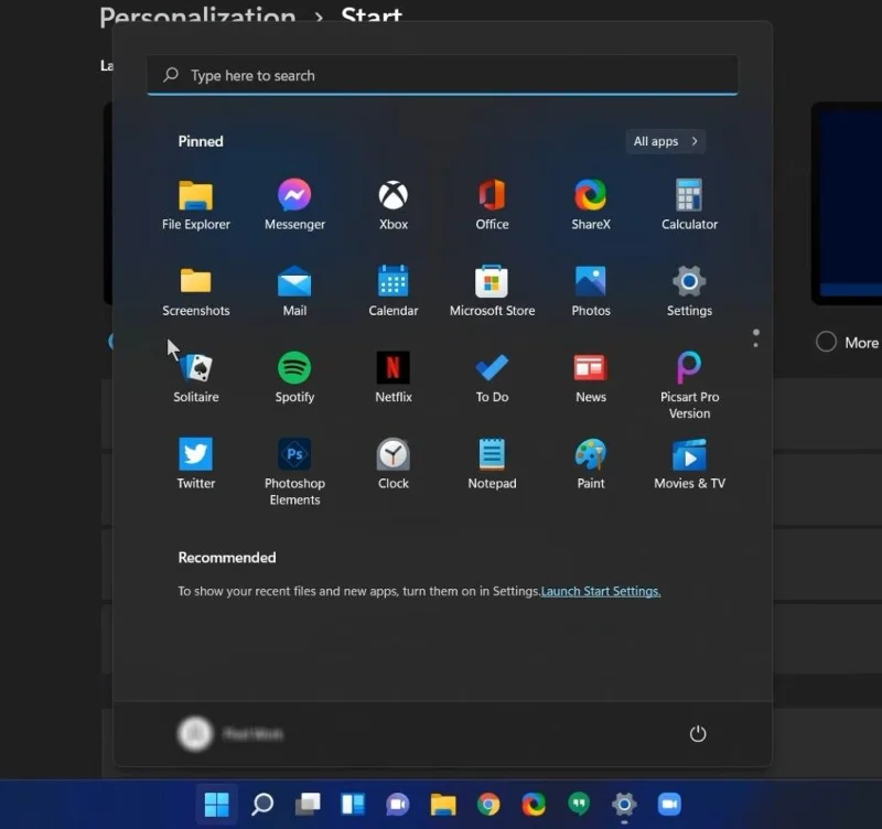 Windows 11 시작 메뉴에서 더 많은 앱을 고정하는 방법