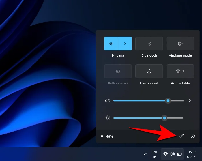 Windows 11 관리 센터에서 바로 가기를 추가, 제거 또는 변경하는 방법